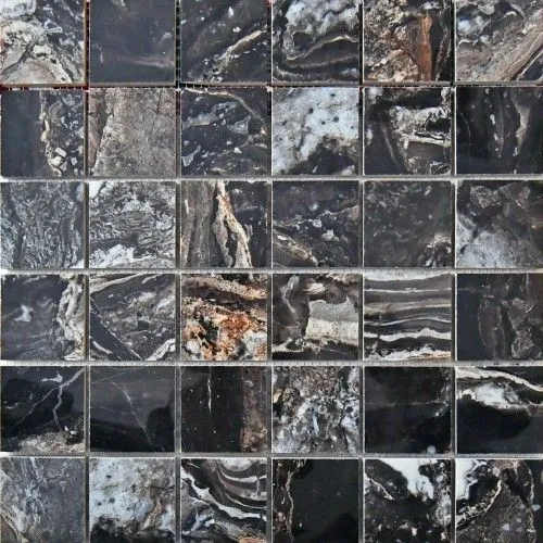 Neodom Керамогранит Ambassador Mosaico Nairobi Black Polished 5x5 30x30 / Основное малое изображение