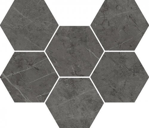 Мозаика Charme Evo Floor Project Antracite Mosaico Hexagon