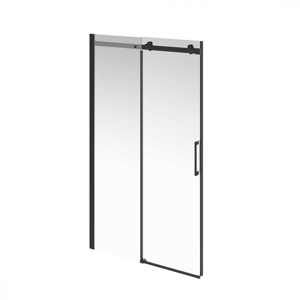 Kerama Marazzi CT.120.SD.BLK.M Душевая дверь CRISTALLO, раздвижная с функцией soft close, 120х210, матовый черный / Основное большое изображение