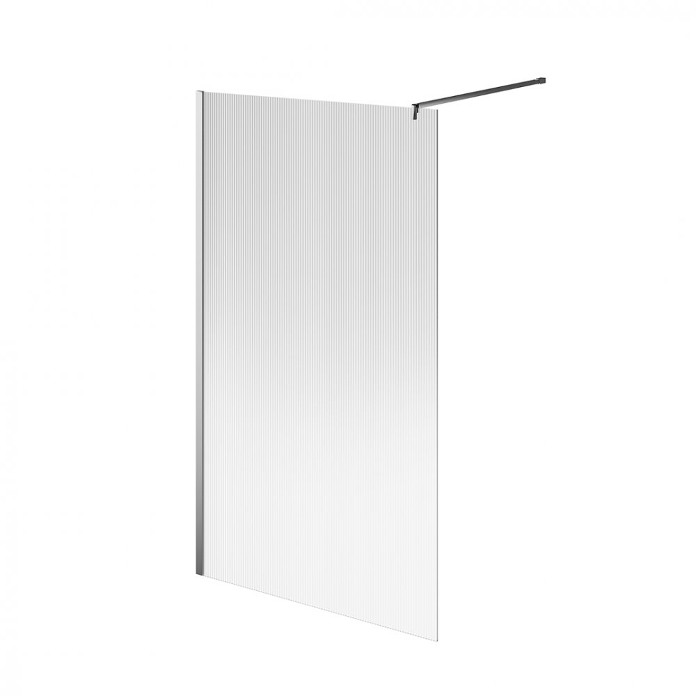 Kerama Marazzi CT.120.WI.CR Душевая перегородка CRISTALLO с рифленым стеклом, 120х210, хром / Основное большое изображение