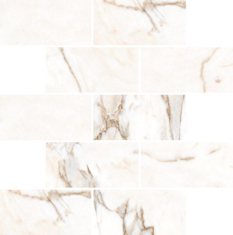 Kerranova Мозаика Marble Trend Calacatta gold Матовая, прямоугольник / Основное большое изображение
