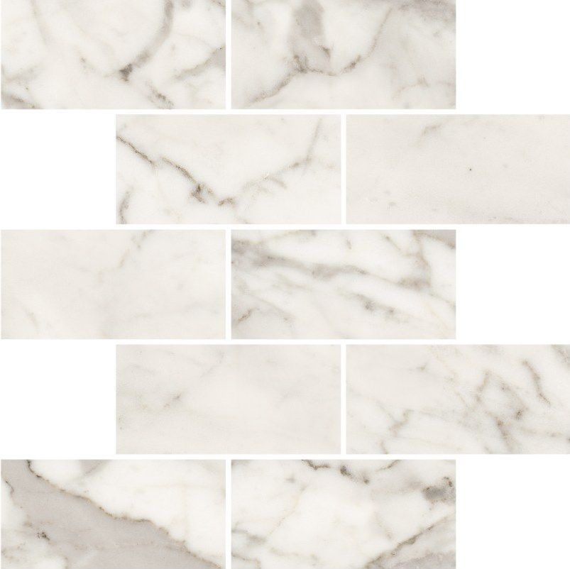 Kerranova Мозаика Marble Trend Carrara Матовая, прямоугольник / Основное большое изображение