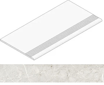 Kerranova Ступень Skala White/Белый Матовый 29,4x60 / Основное большое изображение
