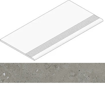 Kerranova Ступень Etagi Grey/Серый Матовый 29,4x120 / Основное большое изображение