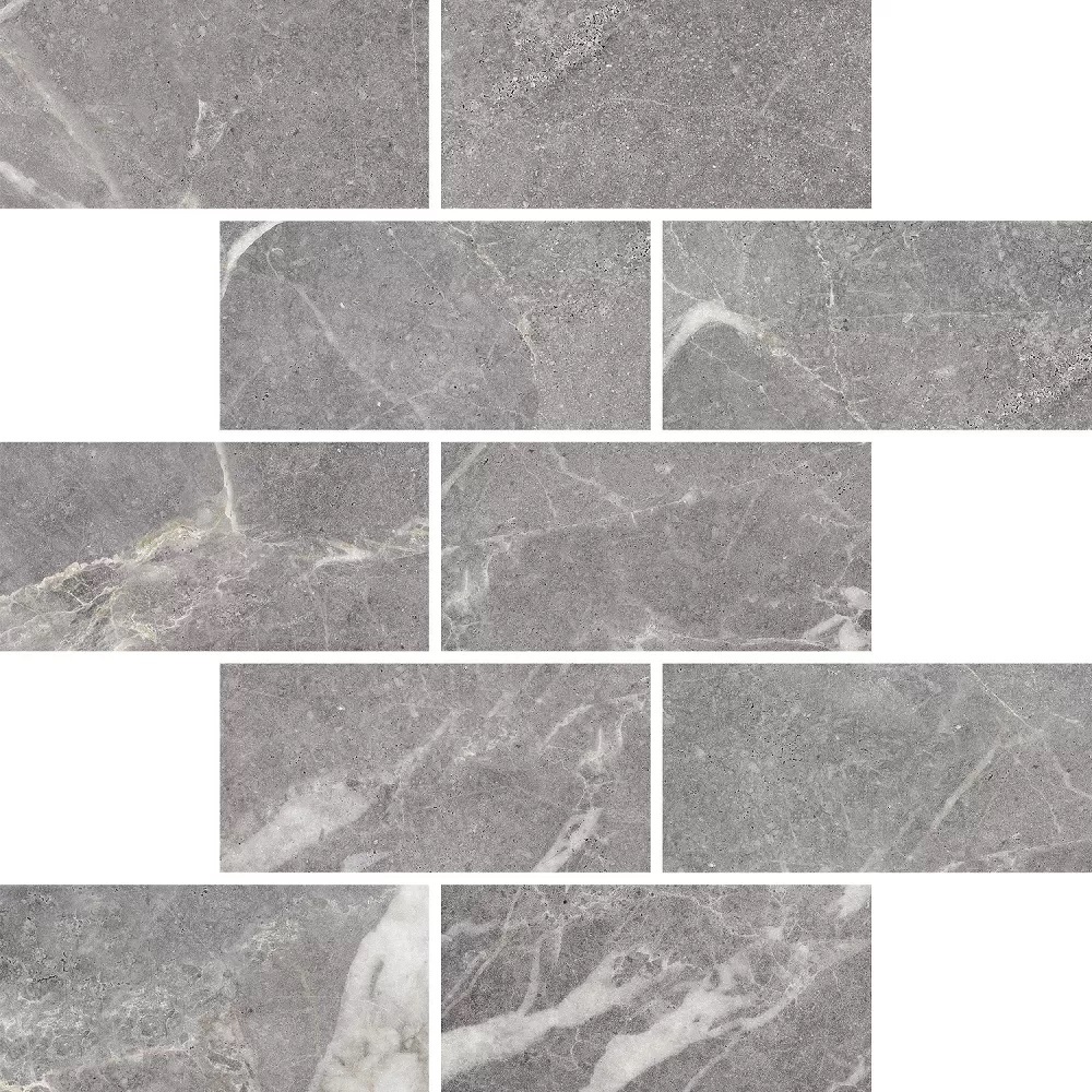 Kerranova Мозаика Marble Trend Silver river Лаппатированная, прямоугольник / Основное большое изображение
