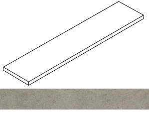 Atlas Concorde Russia Ступень Forte dei Marmi Rock Lunar Grey угловая левая 33x120 / Основное большое изображение