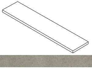 Atlas Concorde Russia Ступень Forte dei Marmi Rock Lunar Grey угловая правая 33x160 / Основное большое изображение