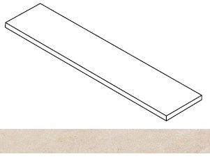 Atlas Concorde Russia Ступень Forte dei Marmi Rock Siberian Ivory угловая правая 33x160 / Основное большое изображение