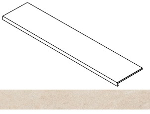 Atlas Concorde Russia Ступень Forte dei Marmi Rock Siberian Ivory фронтальная 33x120 / Основное большое изображение