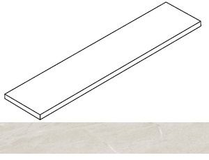 Atlas Concorde Russia Ступень Forte dei Marmi Rock Tiffany White угловая левая 33x160 / Основное большое изображение