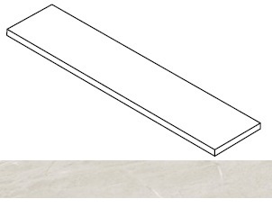 Atlas Concorde Russia Ступень Forte dei Marmi Rock Tiffany White угловая правая 33x120 / Основное большое изображение