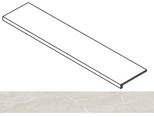 Atlas Concorde Russia Ступень Forte dei Marmi Rock Tiffany White фронтальная 33x120 / Основное большое изображение