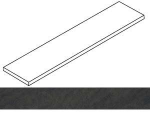 Atlas Concorde Russia Ступень Forte dei Marmi Rock Venaria Black угловая левая 33x120 / Основное большое изображение