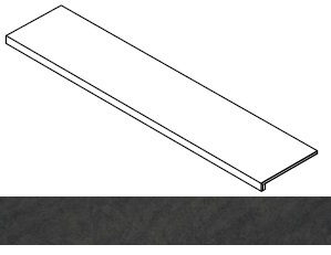 Atlas Concorde Russia Ступень Forte dei Marmi Rock Venaria Black фронтальная 33x160 / Основное большое изображение