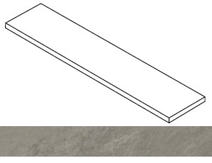 Atlas Concorde Russia Ступень Forte dei Marmi Rock Venaria Grey угловая правая 33x120 / Основное большое изображение