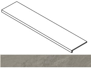 Atlas Concorde Russia Ступень Forte dei Marmi Rock Venaria Grey фронтальная 33x160 / Основное большое изображение
