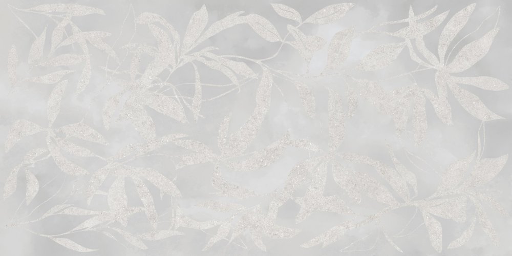 Vitra 60x120 АртВолл Цветы Серый Матовый Ректификат / Основное большое изображение