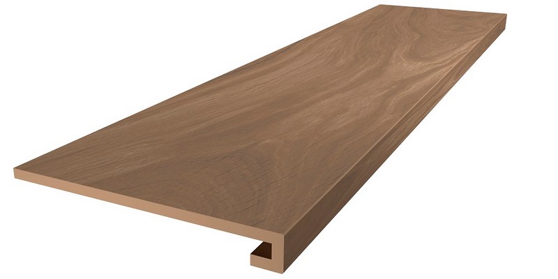 Kerama Marazzi Ступень клееная Монтиони коричневый матовый обрезной 33x119,5x0,9 / Основное большое изображение