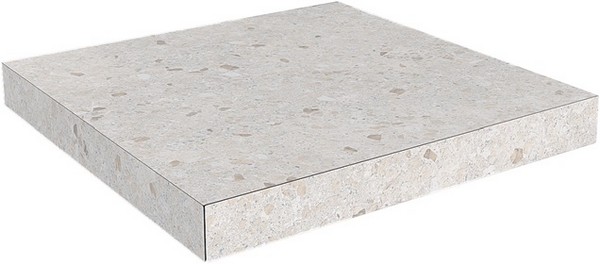 Kerama Marazzi Ступень угловая клееная Терраццо бежевый светлый  33x33x0,9 / Основное большое изображение