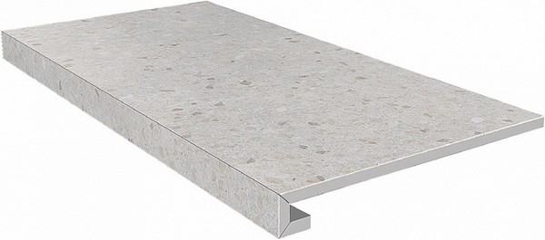 Kerama Marazzi Ступень клееная Терраццо бежевый светлый  33x60x0,9 / Основное большое изображение
