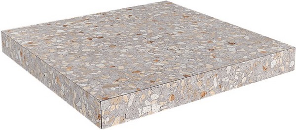Kerama Marazzi Ступень угловая клееная Терраццо бежевый  33x33x0,9 / Основное большое изображение