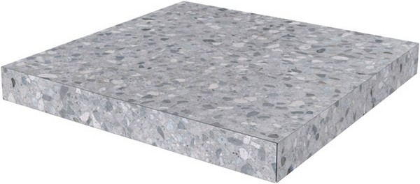 Kerama Marazzi Ступень угловая клееная Терраццо серый  33x33x0,9 / Основное большое изображение