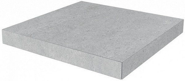 Kerama Marazzi Ступень угловая клееная Фондамента пепельный светлый 33x33x0,9 / Основное большое изображение