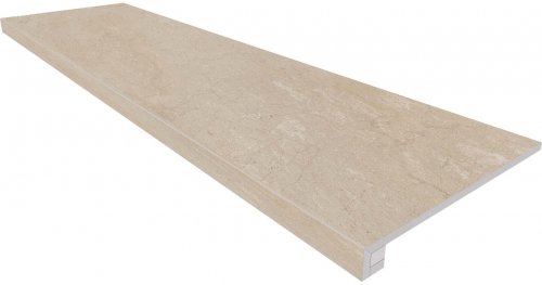 Комплект (Ступень AEM01 (33x120x9) непол. (прямоугол. бортик) без насечек + Подступенок (14,5x120x9))